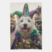 Mardi Gras Dog Jester Costume Theedoek (Verticaal)