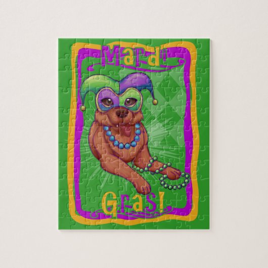 Mardi Gras Dog Legpuzzel (Verticaal)