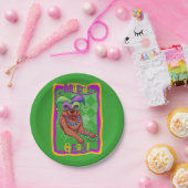 Mardi Gras Dog Papieren Bordje (Feest)