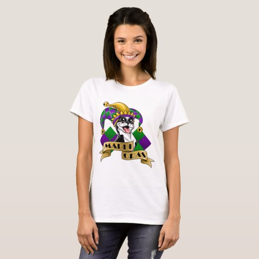Mardi Gras Dog T-shirt (Voorkant volledig)