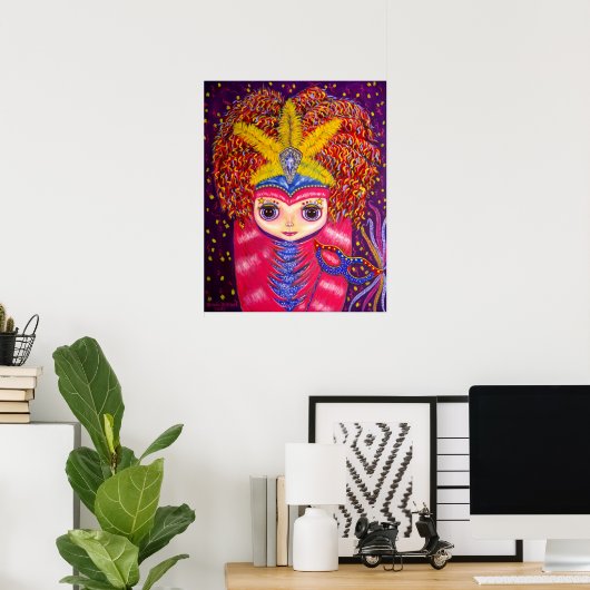 Mardi Gras Doll Poster (Thuiskantoor)