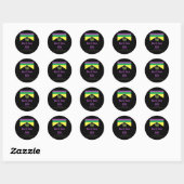 Mardi Gras doodt de verveling grappig Ronde Sticker (Vel)