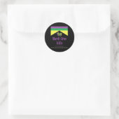 Mardi Gras doodt de verveling grappig Ronde Sticker (Tas)