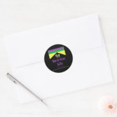Mardi Gras doodt de verveling grappig Ronde Sticker (Envelop)
