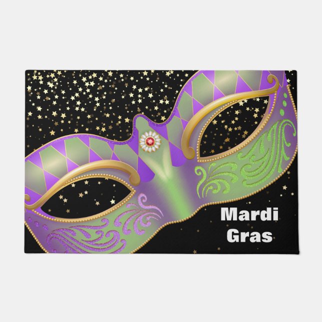 Mardi Gras Doormat Deurmat (Voorkant)