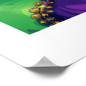 Mardi Gras Dramatic Poster Toevoegen Jouw tekst Mu (Hoek)