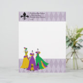 Mardi Gras Dress Shop Briefhoofd Ontwerp (Staand voorkant)