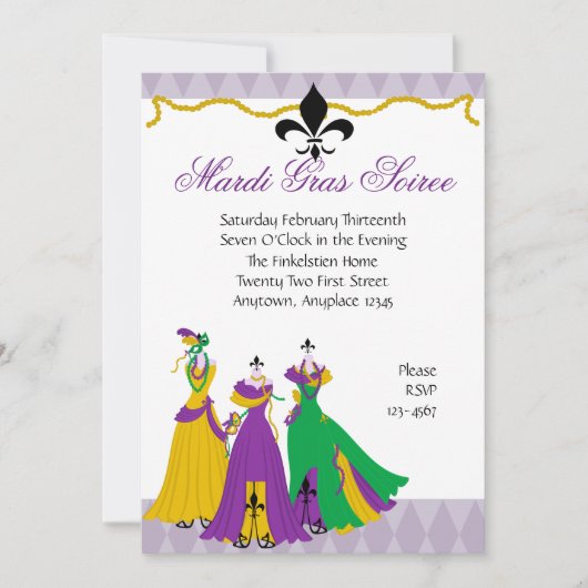 Mardi Gras Dress Shop Kaart (Voorkant)