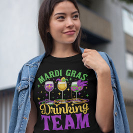 "Mardi Gras Drinking Team Fun Festival Design Tri-Blend Shirt