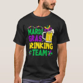 Mardi Gras Drinking Team - Funny Mardi gras T-shirt (Voorkant)