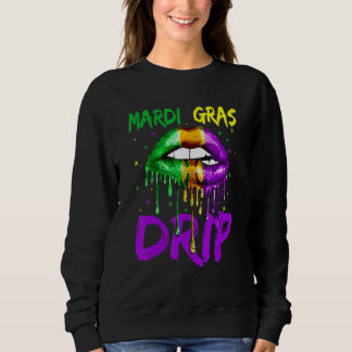 Mardi Gras Drip Costume Sexy Lips Carnival 2023 NO Trui