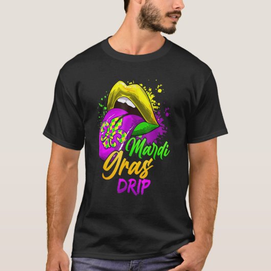 Mardi Gras druppelaar Mardi Gras Drip Co T-shirt (Voorkant)