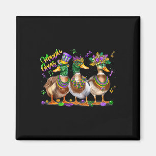 Mardi Gras Duck Carnival Costume Louisiana Mannen  Magneet