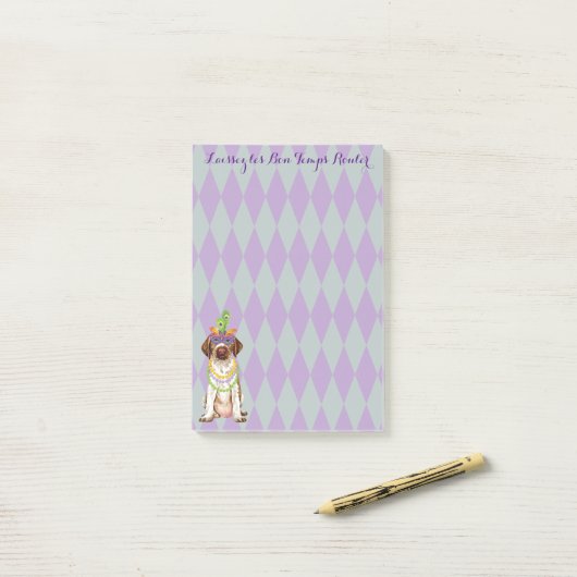 Mardi Gras Duitse draadaanwijzer Post-it® Notes (Op bureau)