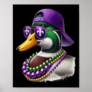 Mardi Gras Eend Jagen Mardi Gras Kostuum Vrouwen M Poster
