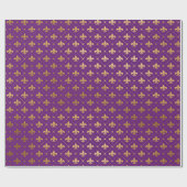 Mardi Gras Elegant Golden Fleur De Lis Squares Cadeaupapier (Vlak)