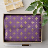 Mardi Gras Elegant Golden Fleur De Lis Squares Tissuepapier (Geschenk)