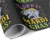 Mardi Gras Elephant Carnaval Cadeaupapier (Rol Hoek)
