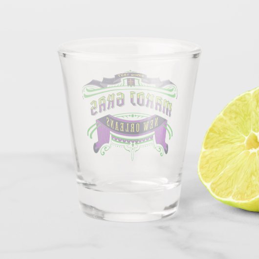 Mardi Gras embleem 1837 Shot Glas (Achterkant)