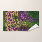 Mardi Gras Embroidery Floral Designer Bad Handdoek (Handdoek)
