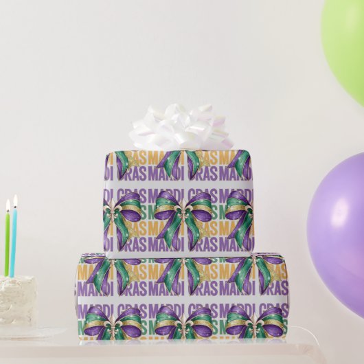 Mardi Gras en Bows Cadeaupapier (Feestgeschenken)