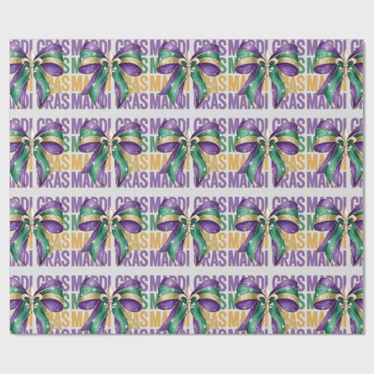 Mardi Gras en Bows Cadeaupapier (Vlak)