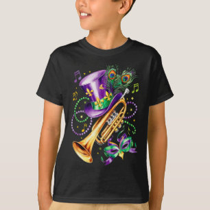 Mardi Gras en Trompet Perfect Mix Kostuumfestival T-shirt