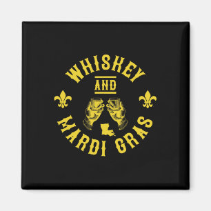 Mardi Gras en whiskey grappige gave uit New Orlean Magneet