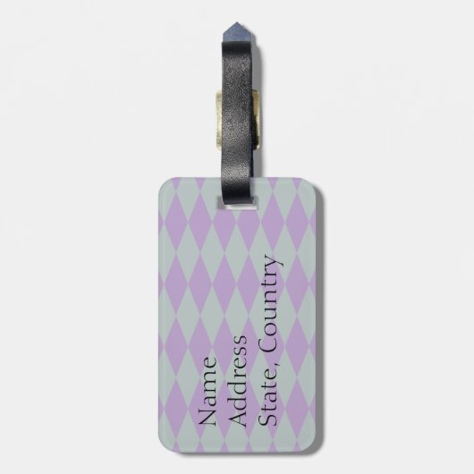 Mardi Gras Eskie Bagagelabel (Achterkant verticaal)