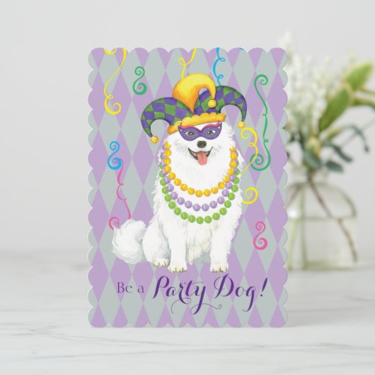 Mardi Gras Eskie Kaart (Staand voorkant)