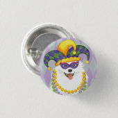 Mardi Gras Eskie Ronde Button 3,2 Cm (Voorkant /achterkant)