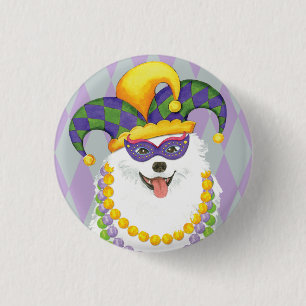 Mardi Gras Eskie Ronde Button 3,2 Cm