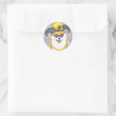 Mardi Gras Eskie Ronde Sticker (Tas)
