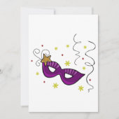 Mardi Gras Eye Mask Carnival Invitations Kaart (Voorkant)