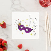 Mardi Gras Eye Mask Carnival Paper Napkins Servet (Insitu)