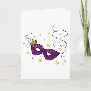 Mardi Gras Eye Mask Carnival Wenskaarten Kaart