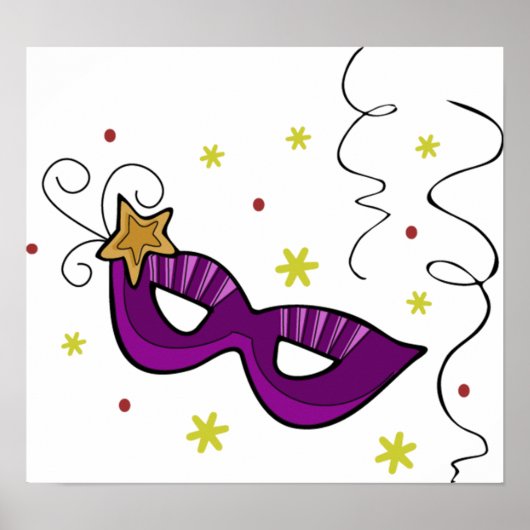 Mardi Gras Eye Mask Poster (Voorkant)