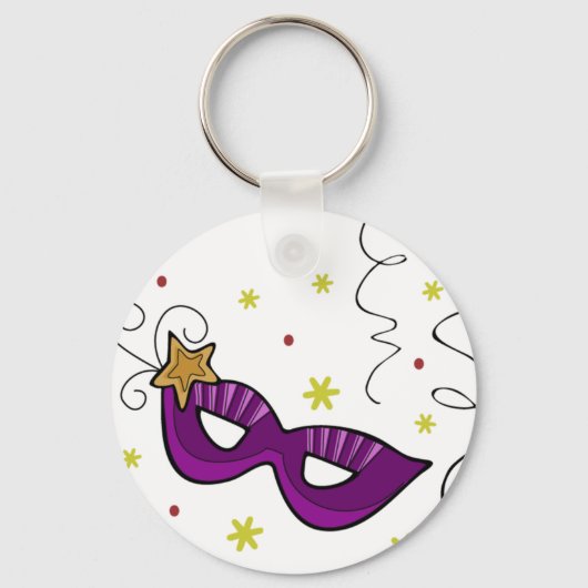 Mardi Gras Eye Mask Sleutelhanger (Voorkant)