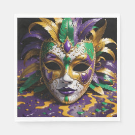Mardi Gras Face Mask Party Servet