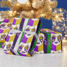 mardi gras face Sierkussen Cadeaupapier