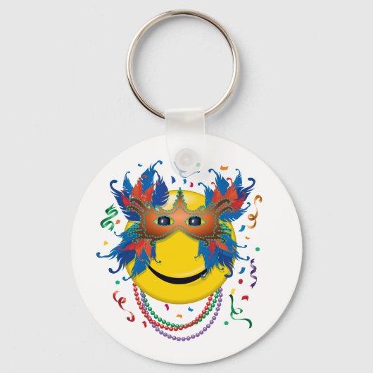 Mardi Gras Face Sleutelhanger (Voorkant)
