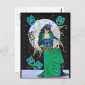 Mardi Gras Fairy Briefkaart (Voorkant / Achterkant)
