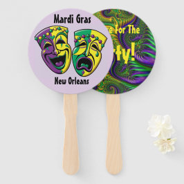Mardi Gras Fan New Orleans Mardigras Party Handwaaier