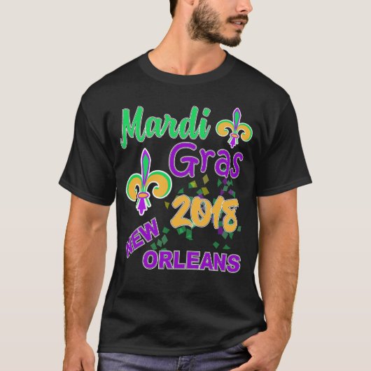 Mardi Gras Fat Dinsdag 2018 Celebration Costume T-shirt (Voorkant)