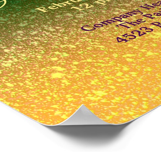 Mardi Gras Fat dinsdag | Kantoor Breakroom groot Poster (Hoek)