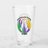 Mardi Gras Fat Dinsdag Paarse goudkreeft Glas (Achterkant)