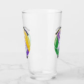 Mardi Gras Fat Dinsdag Paarse goudkreeft Glas (Links)