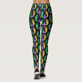 Mardi Gras Fat Dinsdag Paarse goudkreeft Leggings (Achterkant)
