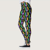 Mardi Gras Fat Dinsdag Paarse goudkreeft Leggings (Links)