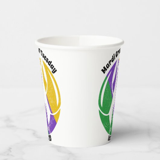 Mardi Gras Fat Dinsdag Paarse goudkreeft Papieren Bekers (Links)